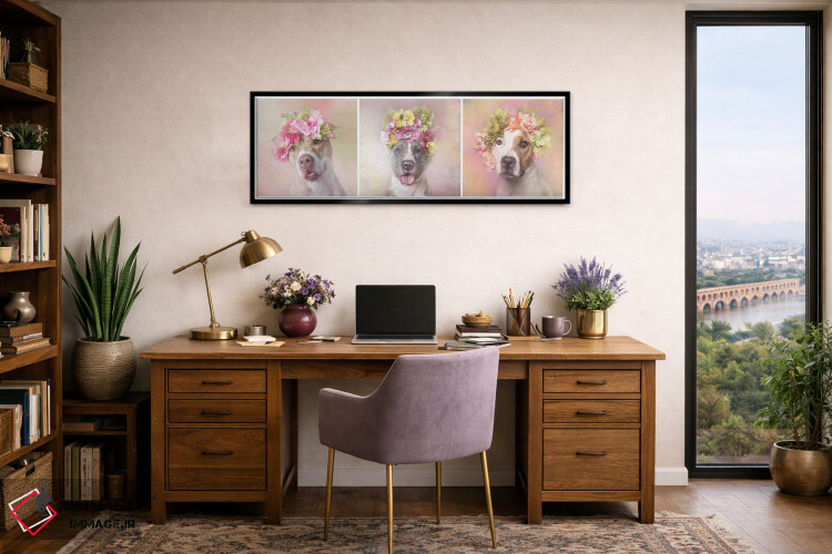 تابلو دکوراتیو Bridie, Dice And Chita,قدرت گل بولداگ: بریدی، دایس و چیتا اثر سوفی گامان - D2B