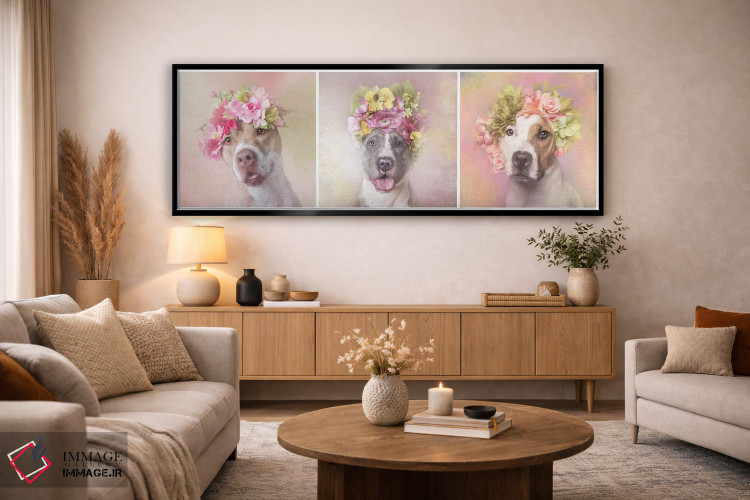 تابلو دکوراتیو Bridie, Dice And Chita,قدرت گل بولداگ: بریدی، دایس و چیتا اثر سوفی گامان - D5B