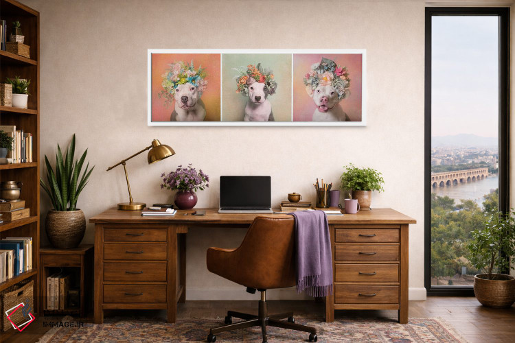 تابلو دکوراتیو Lucy, Treasure And Rain,قدرت گل بولداگ: لوسی، ترژر و رین اثر سوفی گامان - D1W