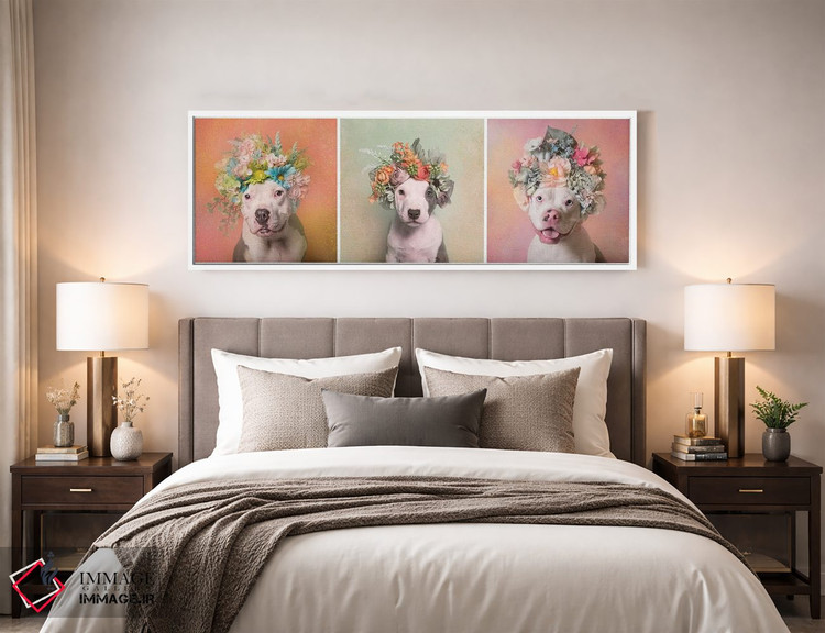 تابلو دکوراتیو Lucy, Treasure And Rain,قدرت گل بولداگ: لوسی، ترژر و رین اثر سوفی گامان - D3W