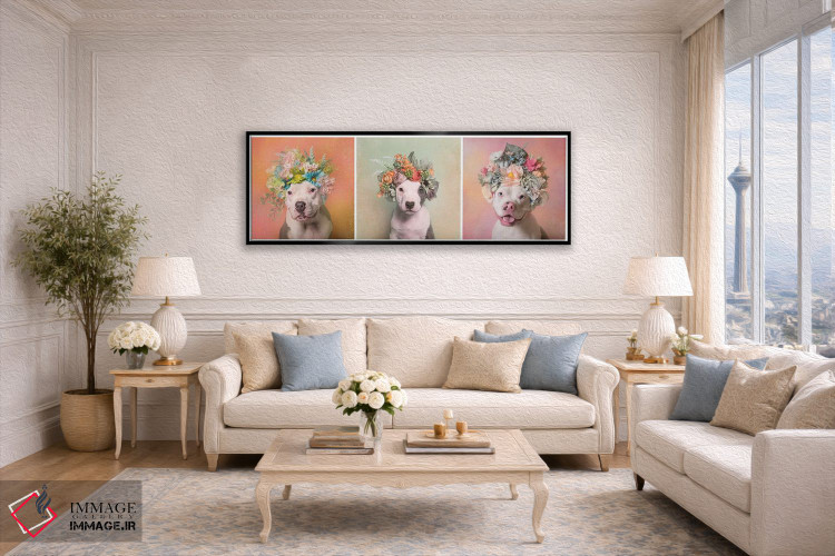 تابلو دکوراتیو Lucy, Treasure And Rain,قدرت گل بولداگ: لوسی، ترژر و رین اثر سوفی گامان - D6B