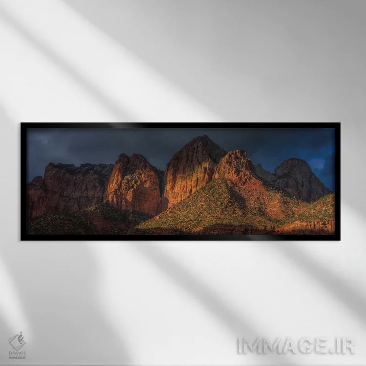 تابلو دکوراتیو سفر نورانی اثر بیل شرل - نمای قابدار مشکی