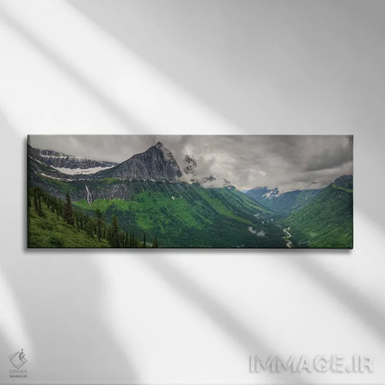 تابلو دکوراتیو توفان کوهستانی اثر بیل شرل - نمای روبهرو روی دیوار