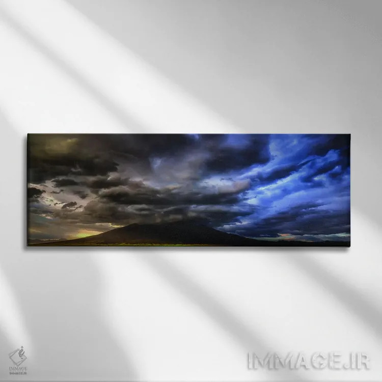 تابلو دکوراتیو توفان ناگهانی! اثر بیل شرل - نمای روبهرو روی دیوار