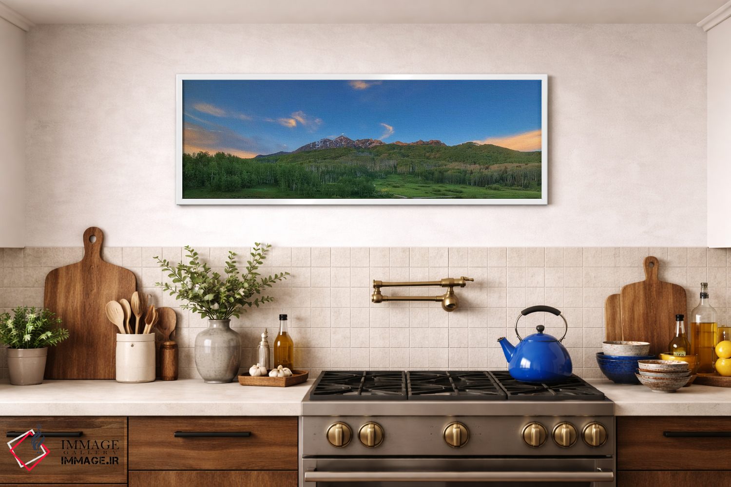 تابلو دکوراتیو آرامش سبز اثر بیل شرل - D2W