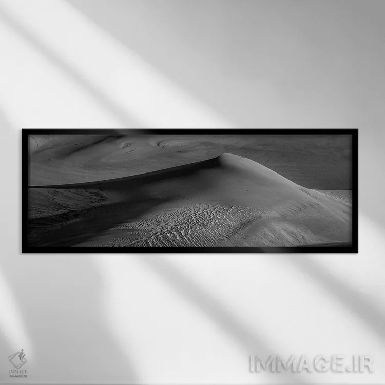 تابلو دکوراتیو شکل گرفته با باد اثر بیل شرل - نمای قابدار مشکی