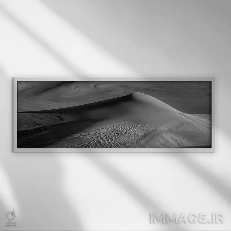 تابلو دکوراتیو شکل گرفته با باد اثر بیل شرل - نمای قابدار سفید