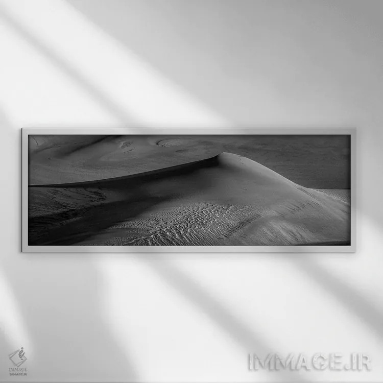 تابلو دکوراتیو شکل گرفته با باد اثر بیل شرل - نمای قابدار سفید