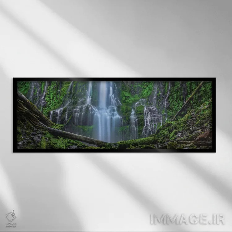 تابلو دکوراتیو برخورد با بهشت اثر بیل شرل - نمای قابدار مشکی