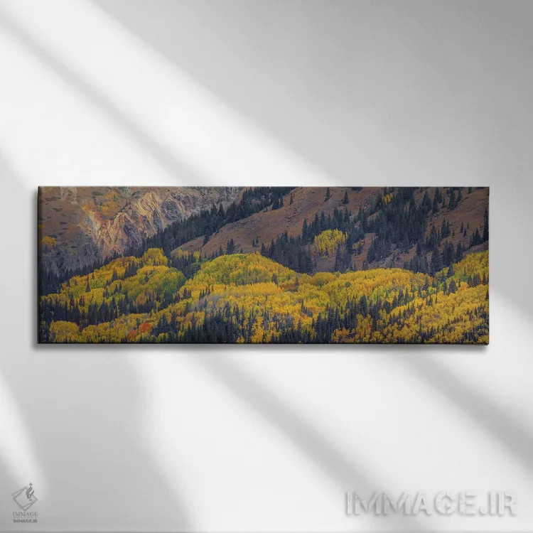 تابلو دکوراتیو تپه های آتشین اثر بیل شرل - نمای روبهرو روی دیوار