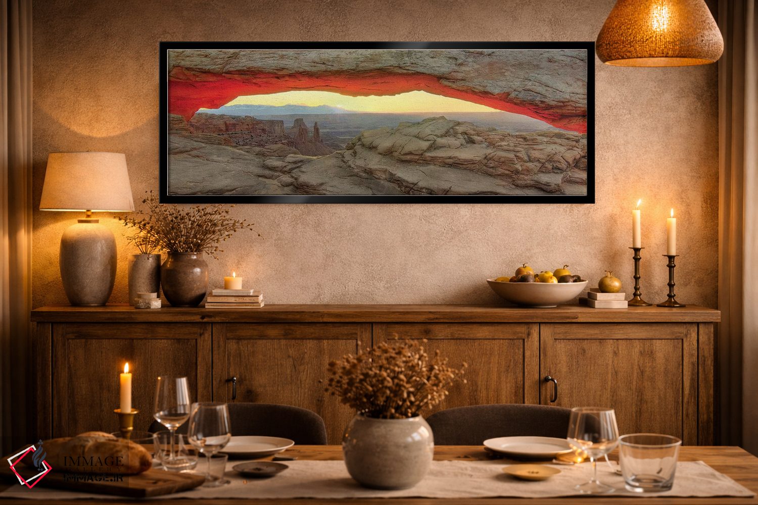 تابلو دکوراتیو طلوع روز نو در طاق مسا اثر بیل شرل - D2B