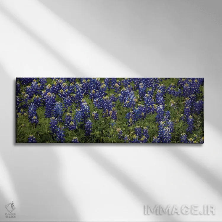 تابلو دکوراتیو بلوبانت ها اثر بیل شرل - نمای روبهرو روی دیوار