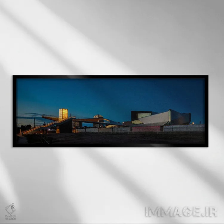 تابلو دکوراتیو پل پارک یونین و موزه پارالمپیک اثر بیل شرل - نمای قابدار مشکی