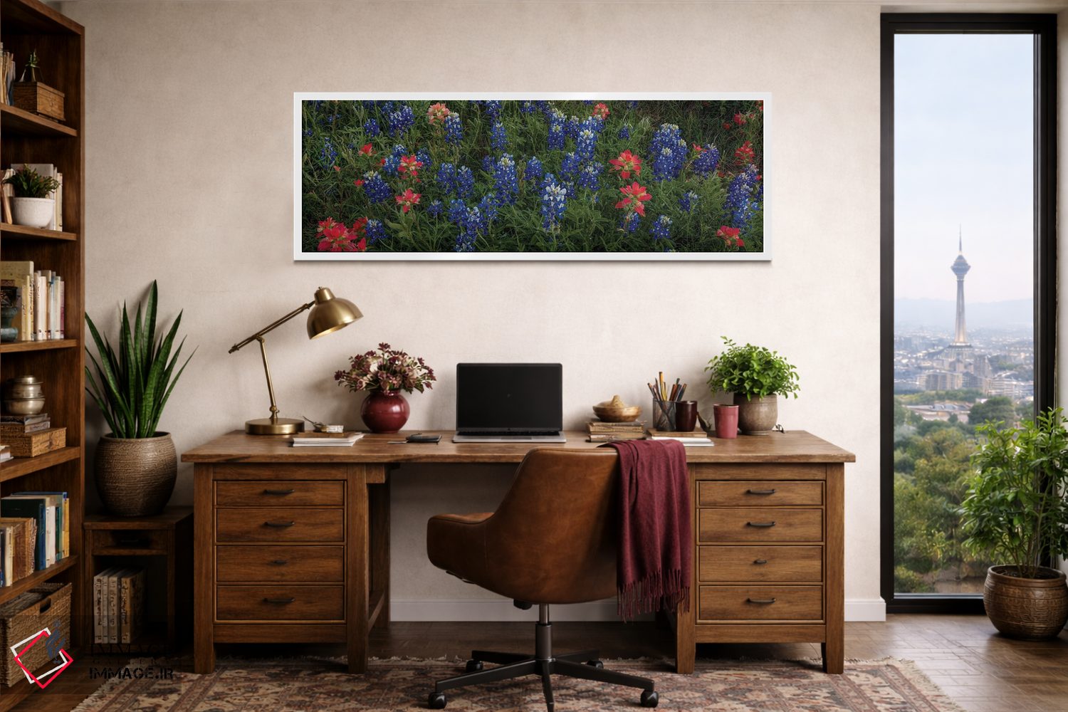 تابلو دکوراتیو بلوبانت ها و اینباور پینت براش اثر بیل شرل - D1W