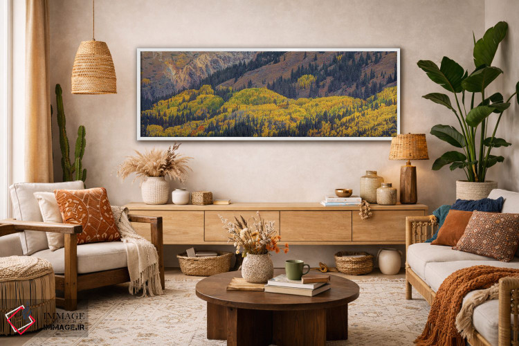 تابلو دکوراتیو تپه های آتشین اثر بیل شرل - D1W