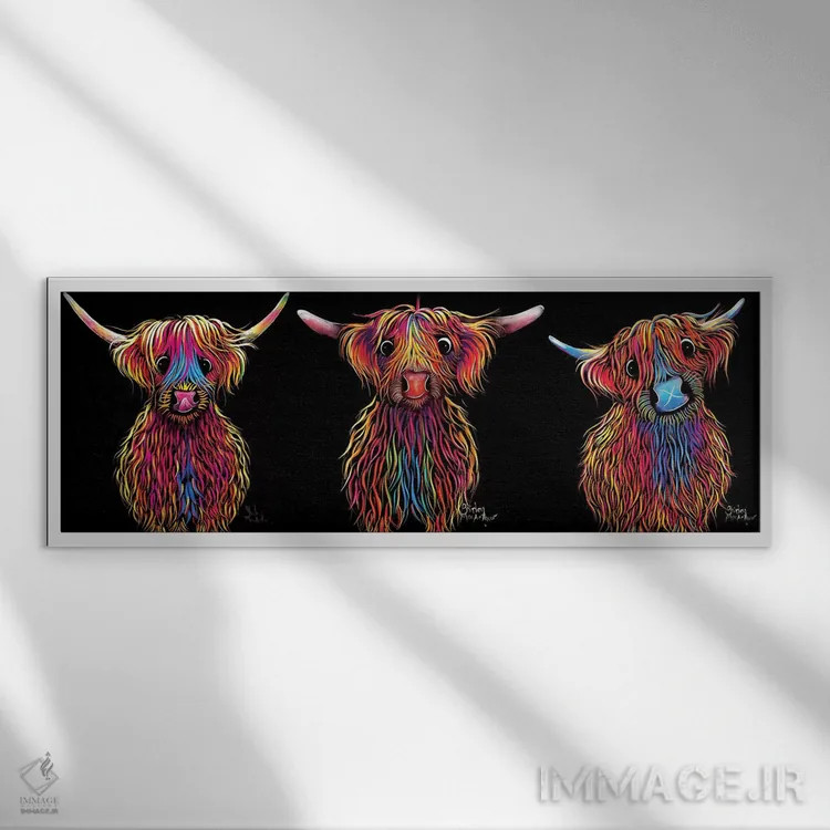 تابلو دکوراتیو تیم اسکاتلند اثر شرلی مک آرتور - نمای قابدار سفید