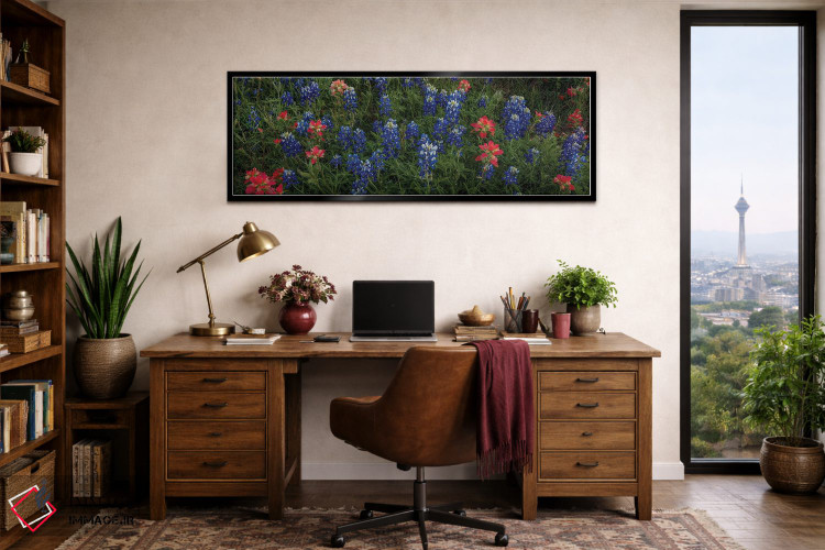 تابلو دکوراتیو بلوبانت ها و اینباور پینت براش اثر بیل شرل - D2B