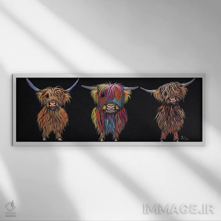 تابلو دکوراتیو هر سه تا اثر شرلی مک آرتور - نمای قابدار سفید