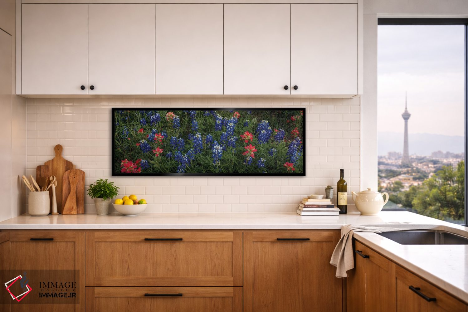 تابلو دکوراتیو بلوبانت ها و اینباور پینت براش اثر بیل شرل - D5B