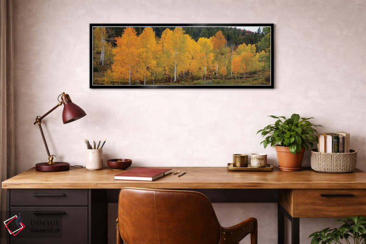 تابلو دکوراتیو صنوبرهای زنده و درخشان ۱ اثر بیل شرل - D4B