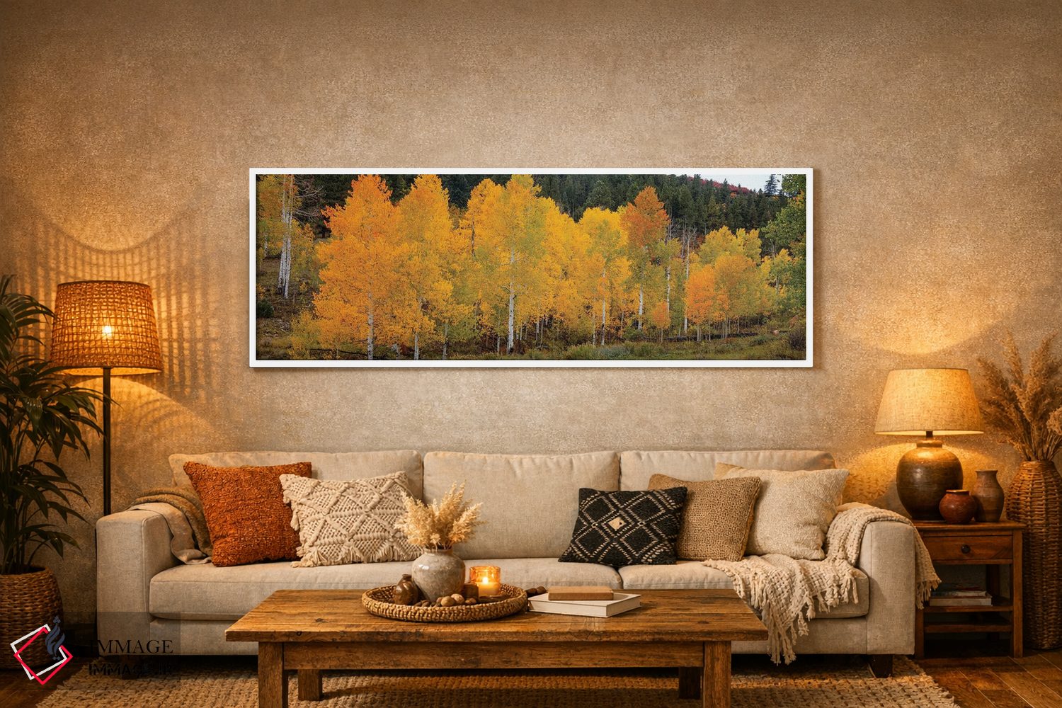 تابلو دکوراتیو صنوبرهای زنده و درخشان ۱ اثر بیل شرل - D6W