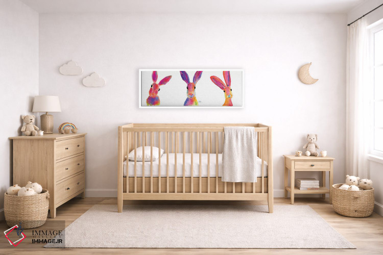 تابلو دکوراتیو خرگوش های شاد اثر شرلی مک آرتور - D4W