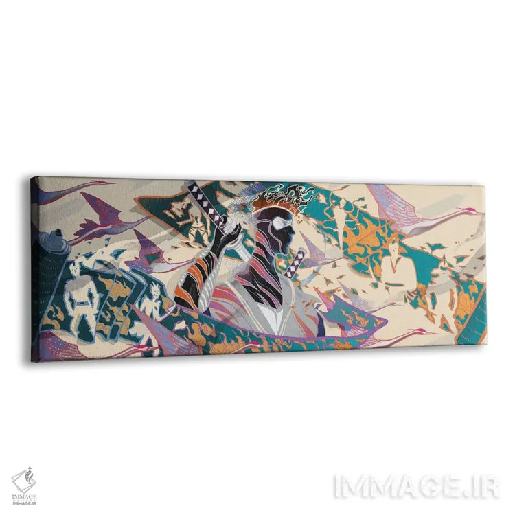 تابلو دکوراتیو نینجا اثر سیجا هونگ - نمای پرسپکتیو محصول