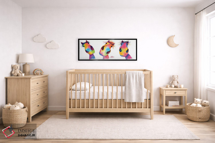 تابلو دکوراتیو اسب های خوشحال اثر شرلی مک آرتور - D6B