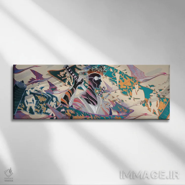تابلو دکوراتیو نینجا اثر سیجا هونگ - نمای روبهرو روی دیوار