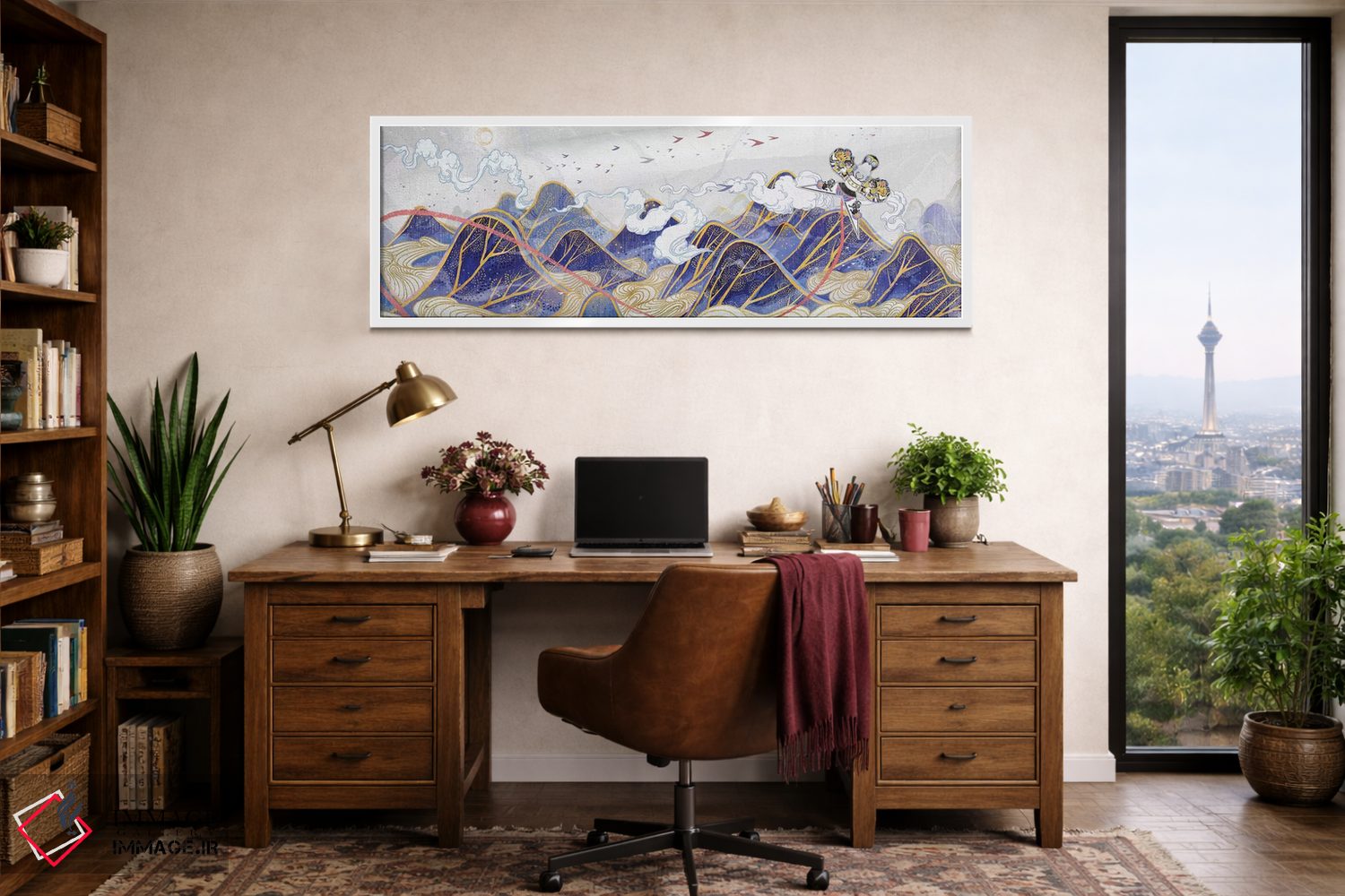 تابلو دکوراتیو شاهین کاغذی اثر سیجا هونگ - D1W