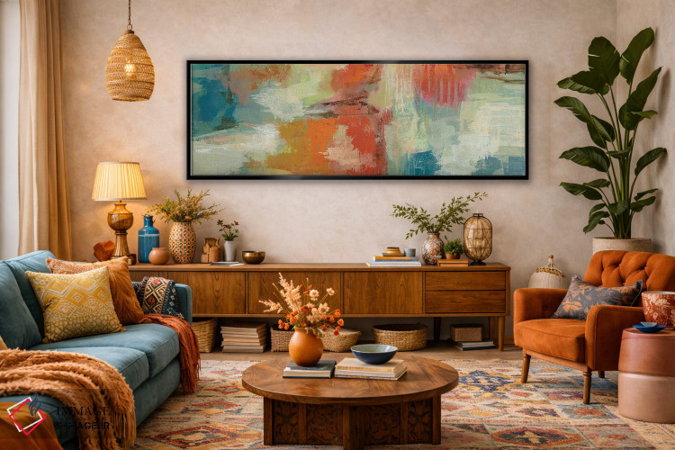 تابلو انتزاعی صخره مرجانی اثر سیلویا واسیلیوا - D2B