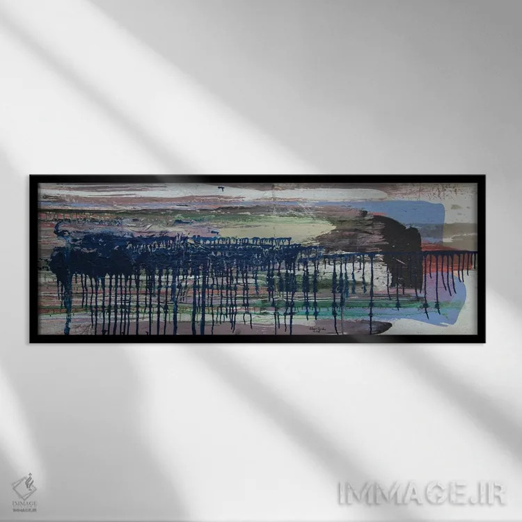تابلو دکوراتیو افق اثر شاون جیکوبز - نمای قابدار مشکی