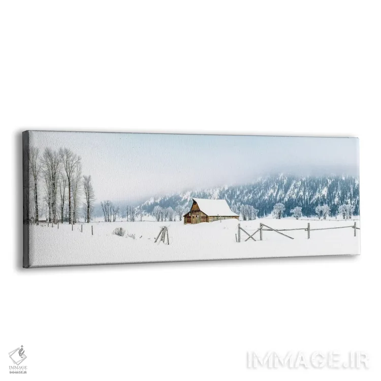 تابلو دکوراتیو پانورامای زمستانی وایومینگ اثر سوزانه کرمر - نمای پرسپکتیو محصول