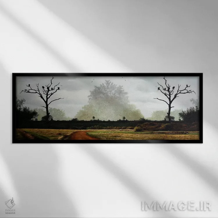 تابلو دکوراتیو جایی که هیچ جا نیست اثر شی کون - نمای قابدار مشکی