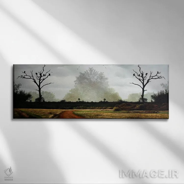 تابلو دکوراتیو جایی که هیچ جا نیست اثر شی کون - نمای روبهرو روی دیوار