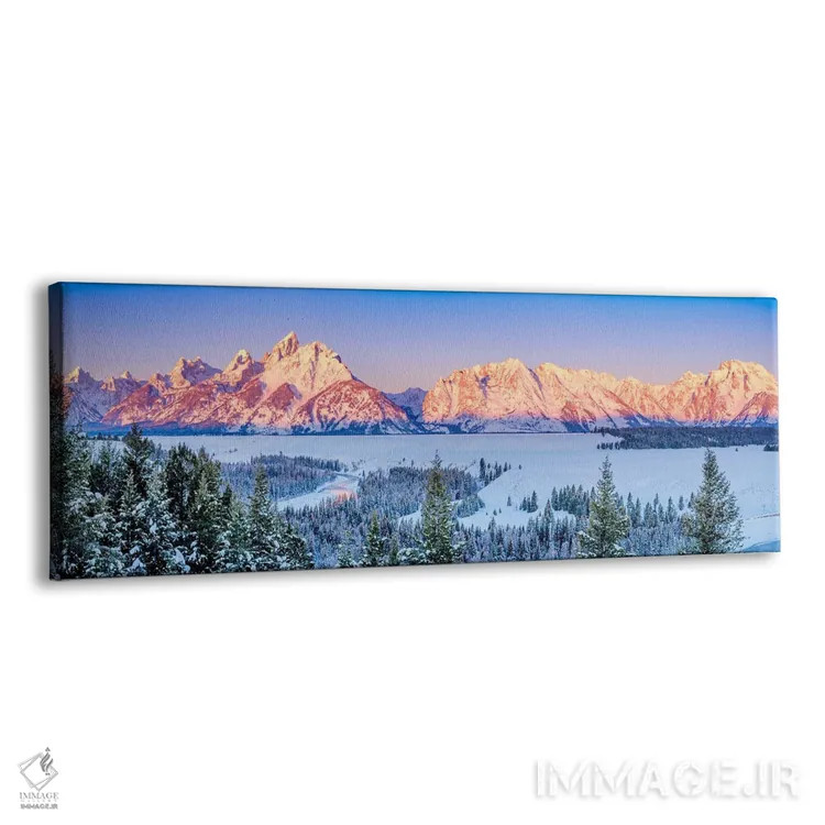 تابلو دکوراتیو درخشش طلوع در کوه های گرند تتون اثر سوزانه کرمر - نمای پرسپکتیو محصول