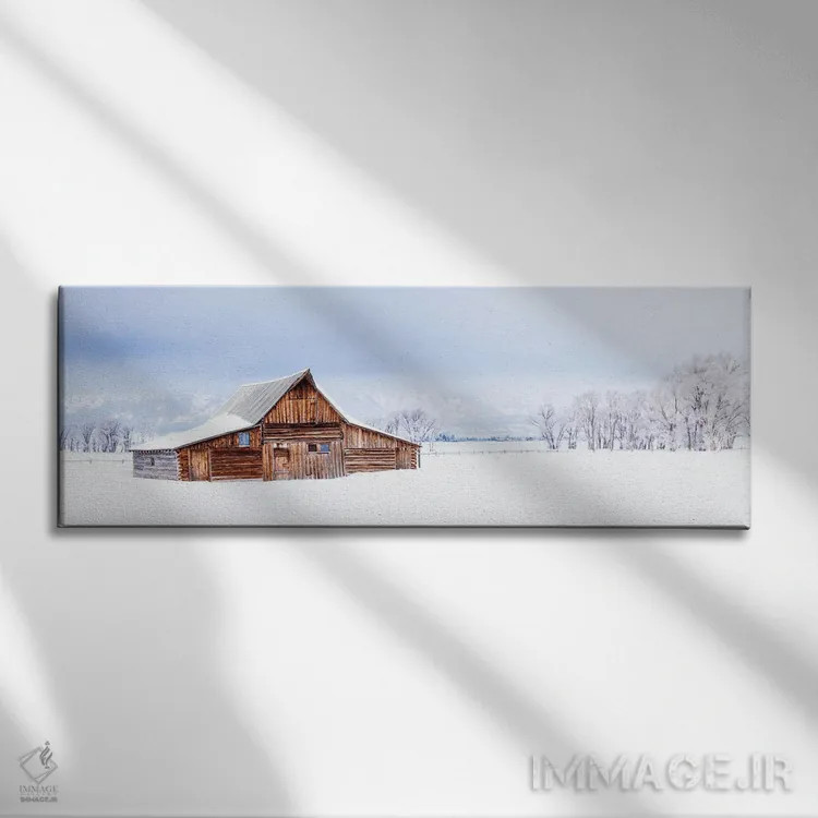 تابلو دکوراتیو رویای زمستانی وایومینگ اثر سوزانه کرمر - نمای روبهرو روی دیوار