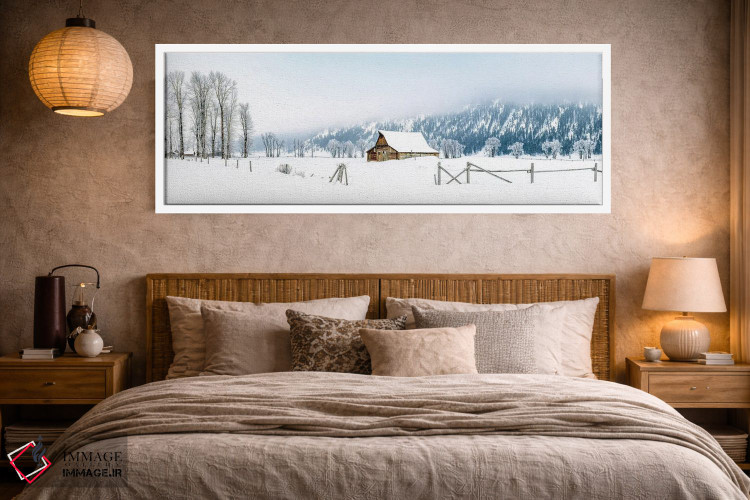 تابلو دکوراتیو پانورامای زمستانی وایومینگ اثر سوزانه کرمر - D4W
