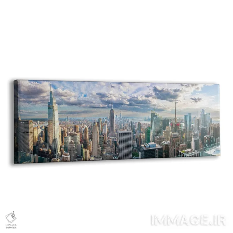 تابلو دکوراتیو پانورامای بزرگ ساختمان امپایر استیت اثر سوزانه کرمر - نمای پرسپکتیو محصول