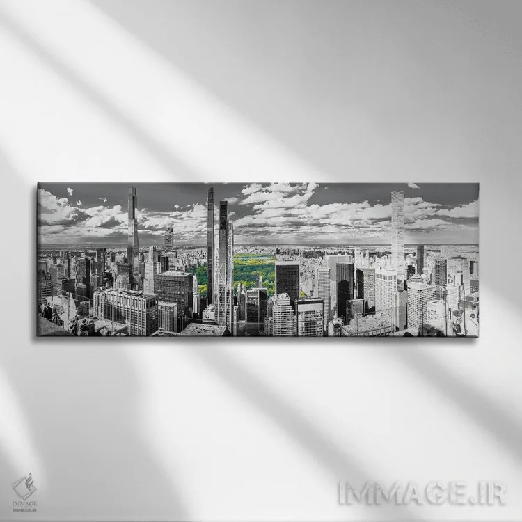 تابلو دکوراتیو هارمونی شهر نیویورک اثر سوزانه کرمر - نمای روبهرو روی دیوار