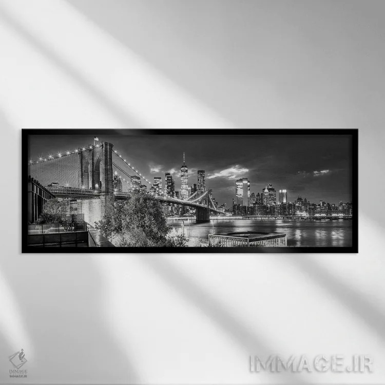 تابلو دکوراتیو آوازهای نیمه شب بروکلین اثر سوزانه کرمر - نمای قابدار مشکی