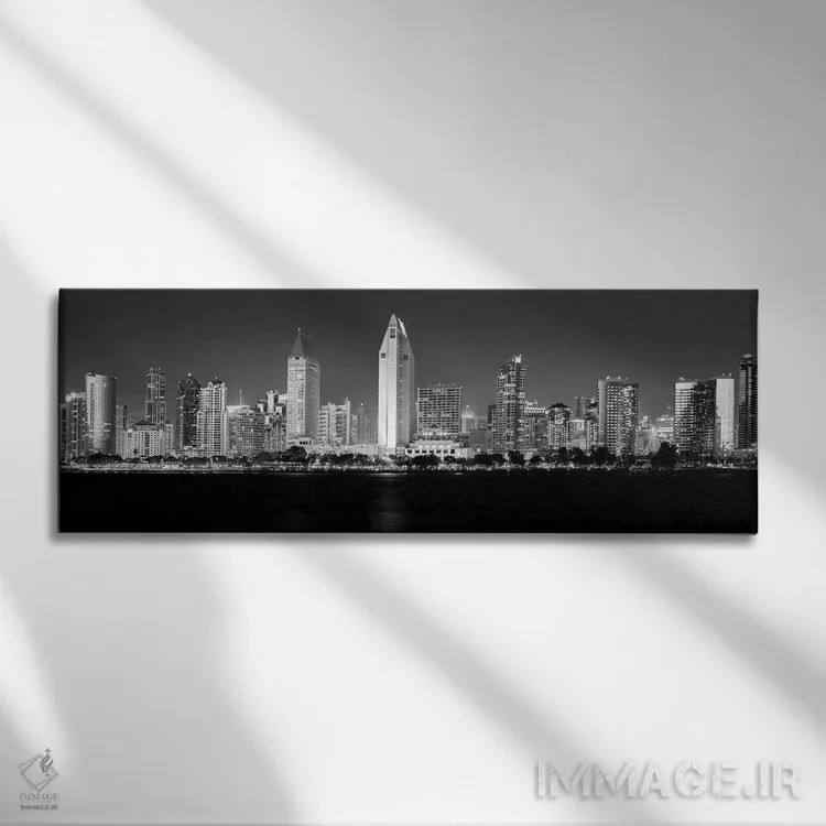 تابلو دکوراتیو چشم انداز سن دیه گو اثر سوزانه کرمر - نمای روبهرو روی دیوار