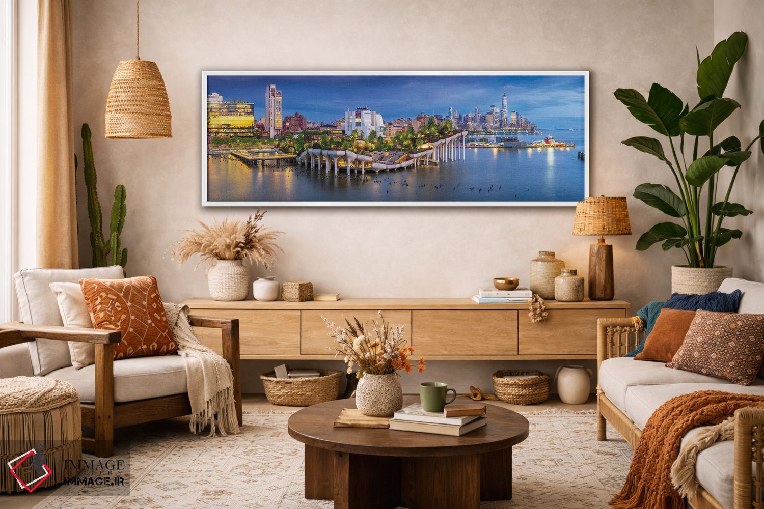 تابلو دکوراتیو خیال پردازی پانورامای جزیره کوچک اثر سوزانه کرمر - D2W