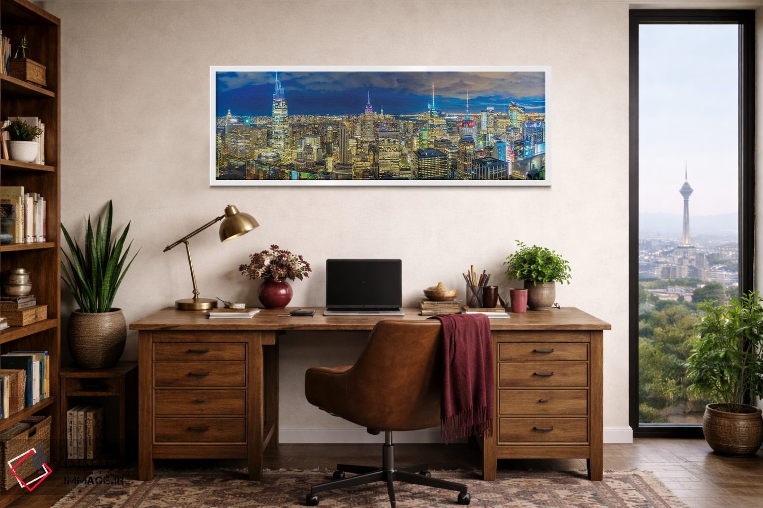 تابلو دکوراتیو شب های افق گاتهام اثر سوزانه کرمر - D1W