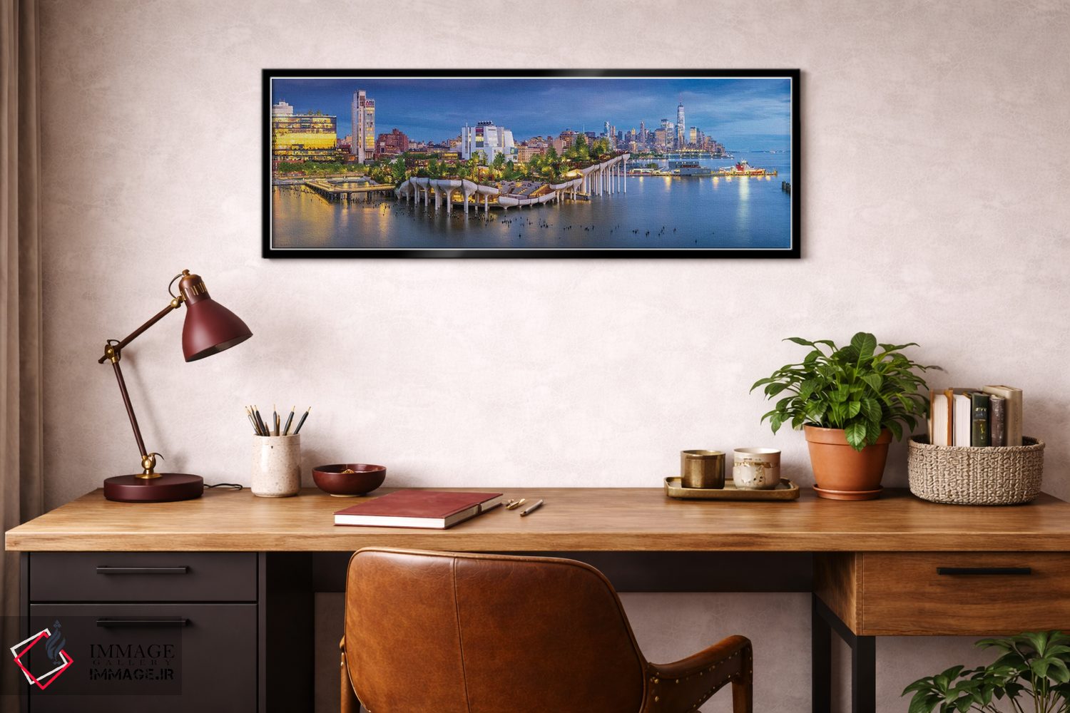 تابلو دکوراتیو خیال پردازی پانورامای جزیره کوچک اثر سوزانه کرمر - D3B