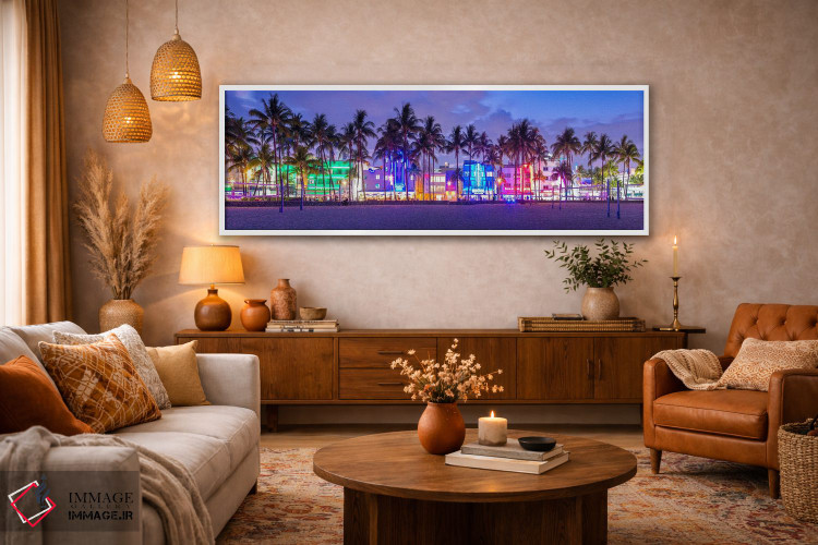 تابلو دکوراتیو به میامی خوش آمدید اثر سوزانه کرمر - D4W