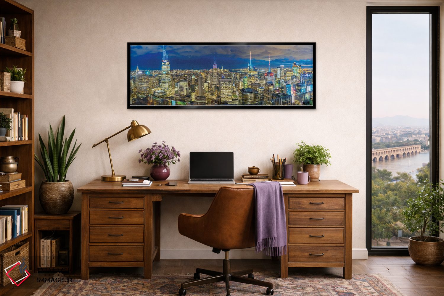 تابلو دکوراتیو شب های افق گاتهام اثر سوزانه کرمر - D3B