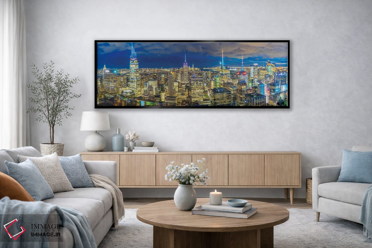 تابلو دکوراتیو شب های افق گاتهام اثر سوزانه کرمر - D4B