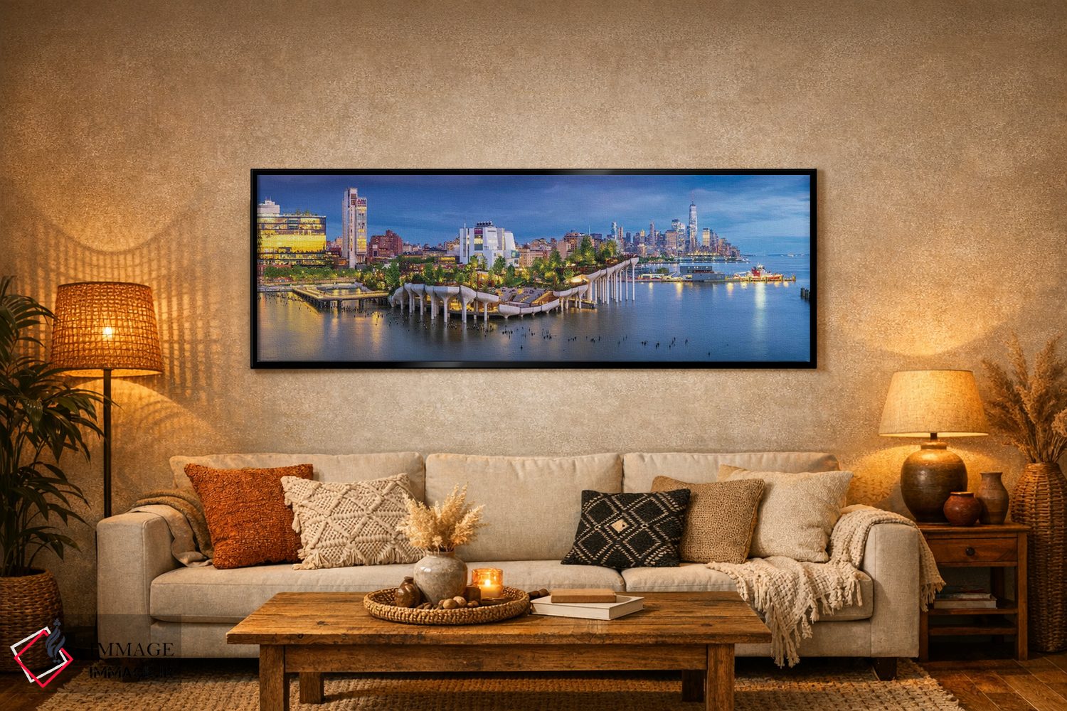 تابلو دکوراتیو خیال پردازی پانورامای جزیره کوچک اثر سوزانه کرمر - D6B