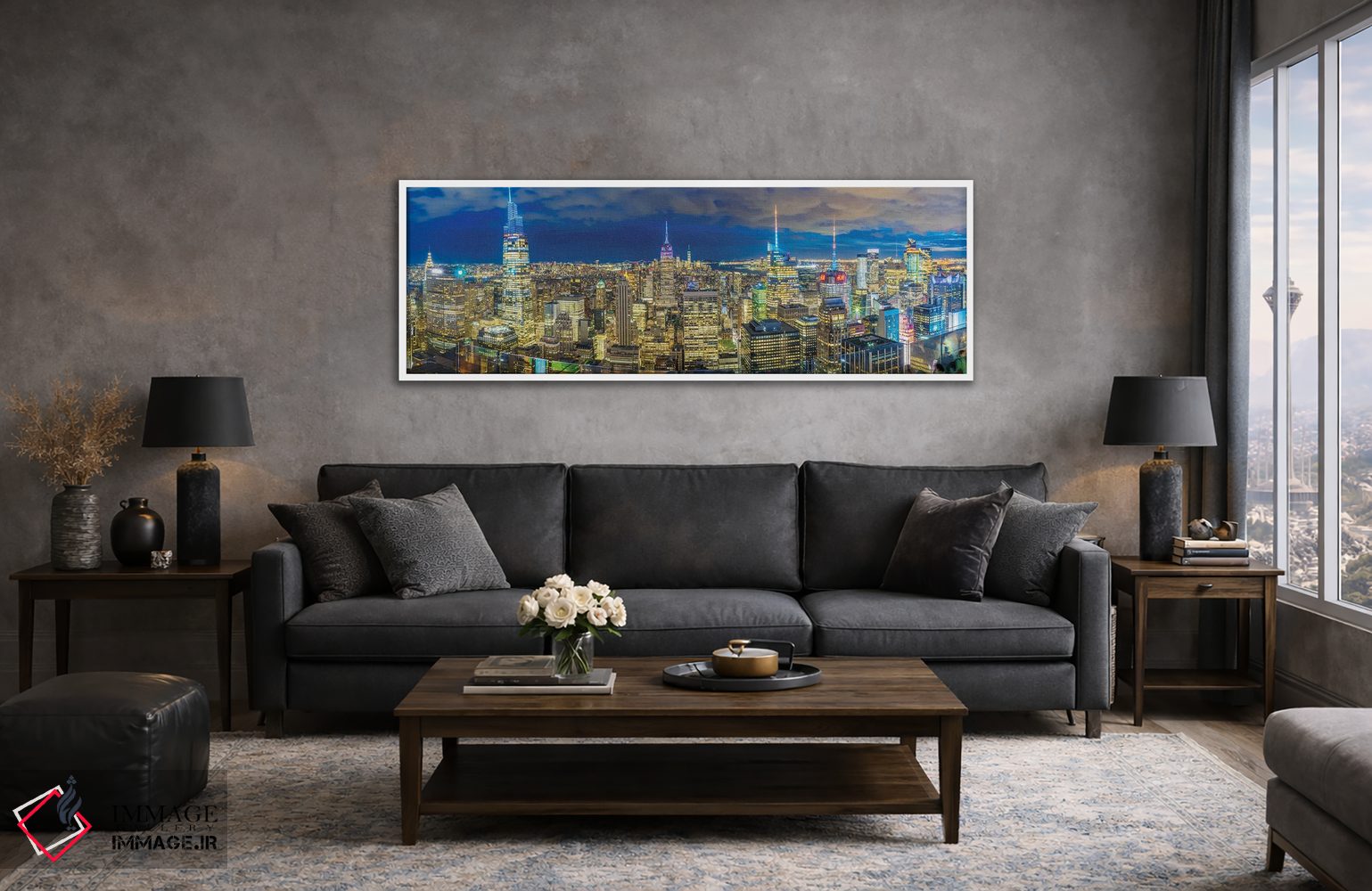 تابلو دکوراتیو شب های افق گاتهام اثر سوزانه کرمر - D5W